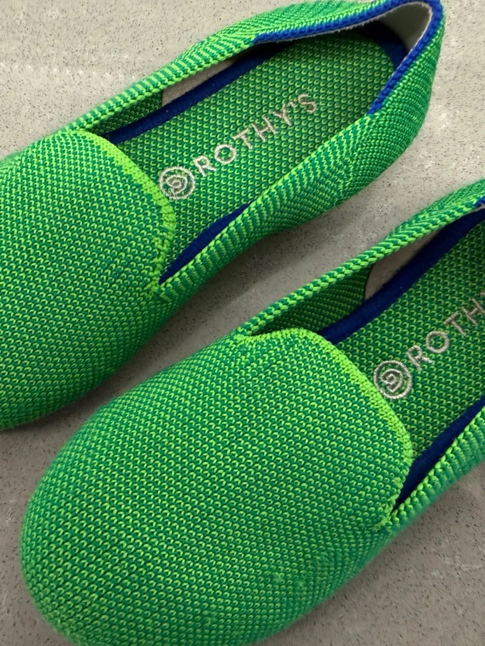Rothy’s Girl Size 12 The Flat Kelly Green Jellybean Loafers